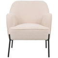 ONEX HuGo Boucle Upholstered Armchair Ivory - SuperSaverAU - view 1