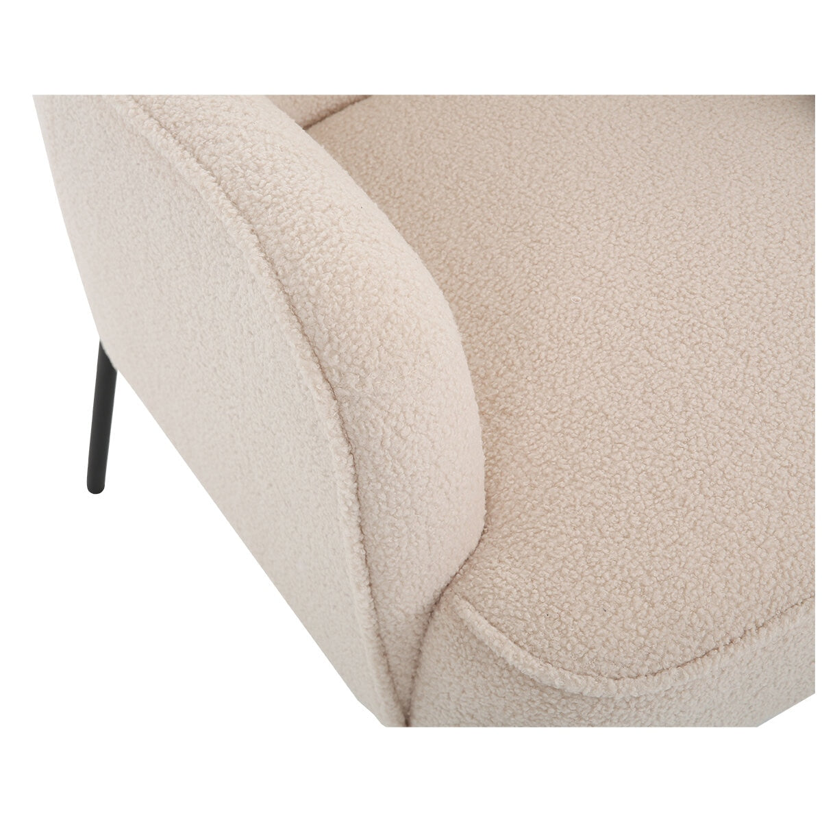 ONEX HuGo Boucle Upholstered Armchair Ivory - SuperSaverAU - view 7