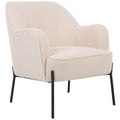 ONEX HuGo Boucle Upholstered Armchair Ivory - SuperSaverAU - view 3