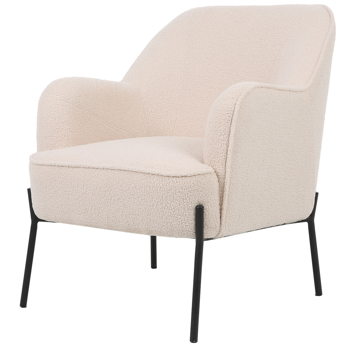 ONEX HuGo Boucle Upholstered Armchair Ivory