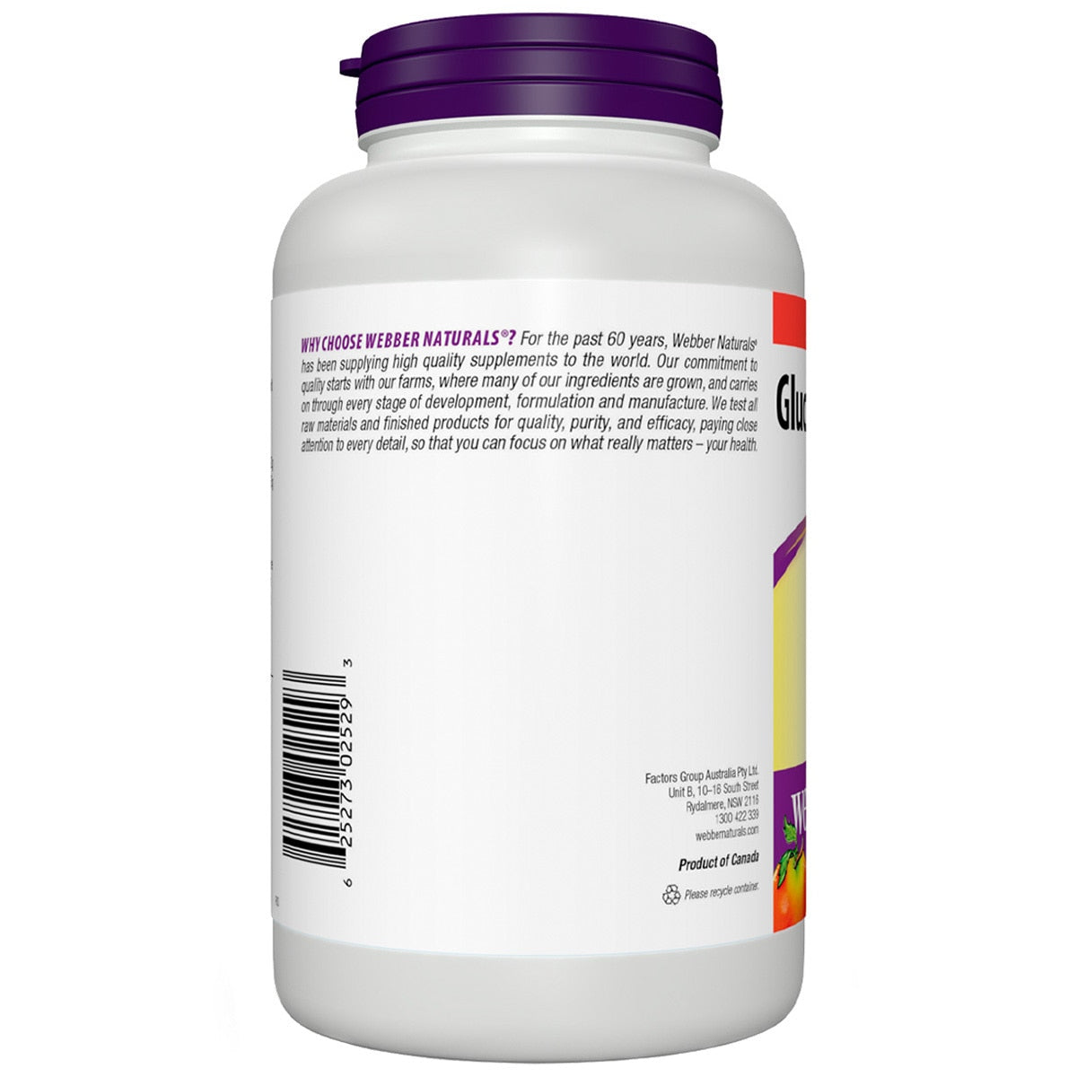Webber Naturals Glucosamine Sulfate 1500mg 180 Tablets - SuperSaverAU - view 3