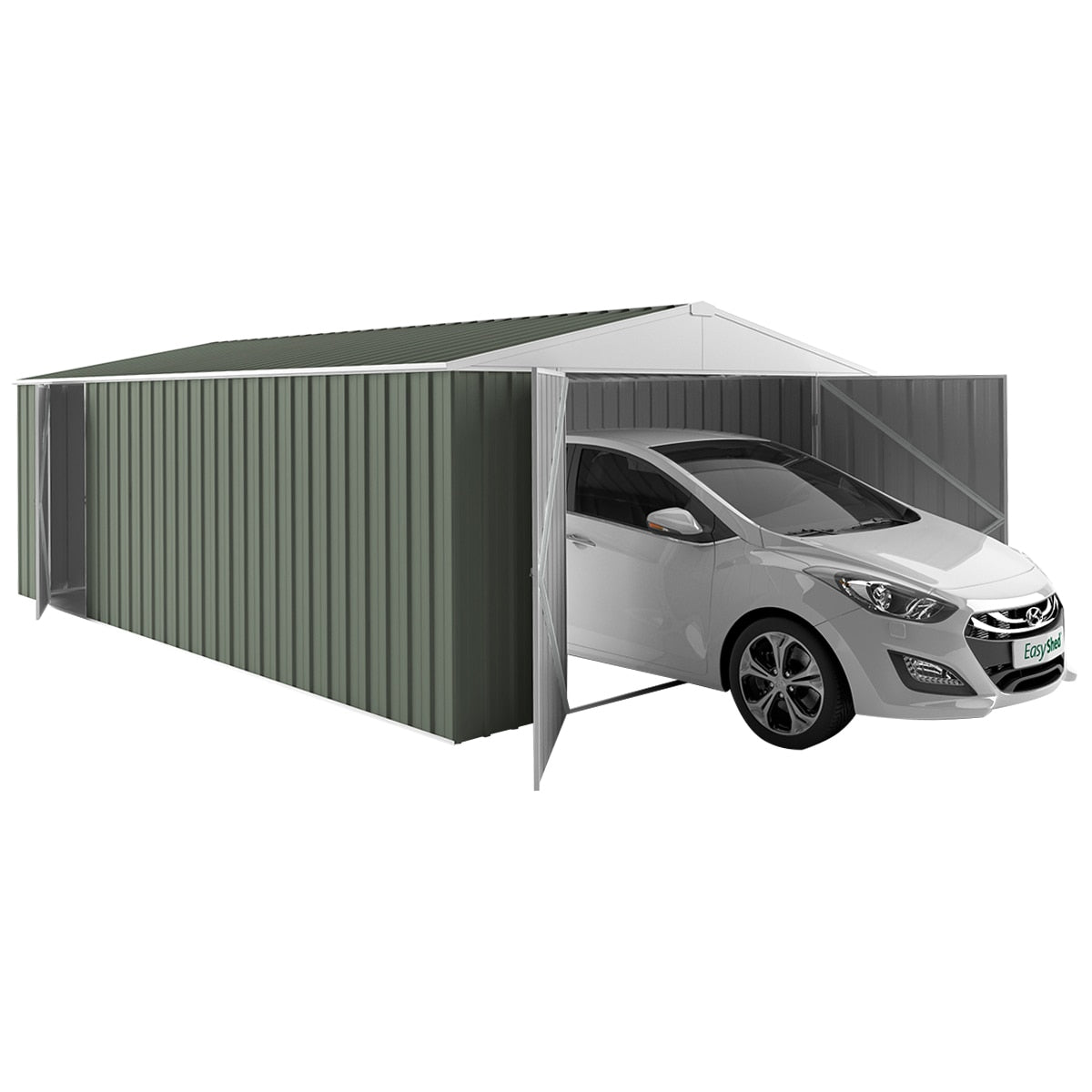EasyShed Garage 6 x 3M Mist Green - SuperSaverAU - view 1