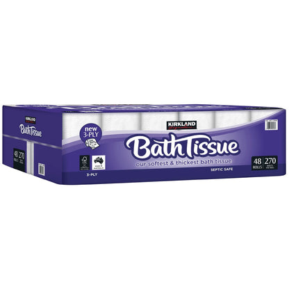 Kirkland Signature 3 Ply Bath Tissue 48 x 270 Sheets