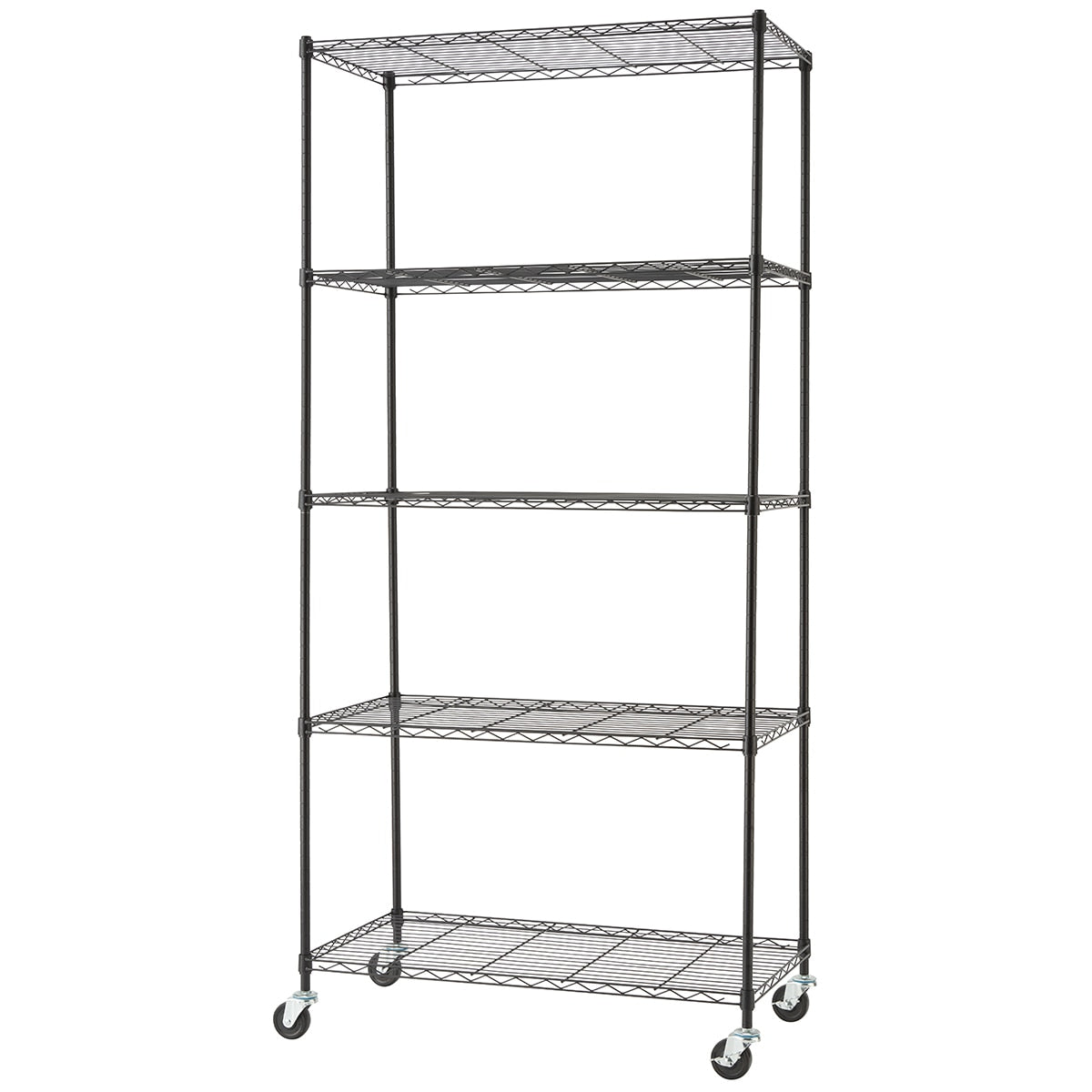 Trinity Basics 5 Tier Shelving Rack Black - SuperSaverAU - view 1