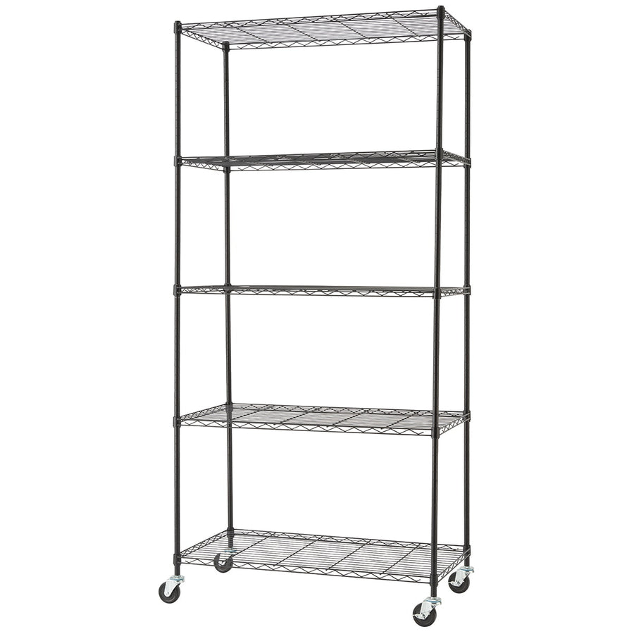Trinity Basics 5 Tier Shelving Rack Black - SuperSaverAU - view 1