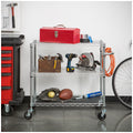 Trinity 3-Tier Silver Storage Cart – Rolling Utility Organizer with Wheels & Steel Frame - SuperSaverAU - view 3