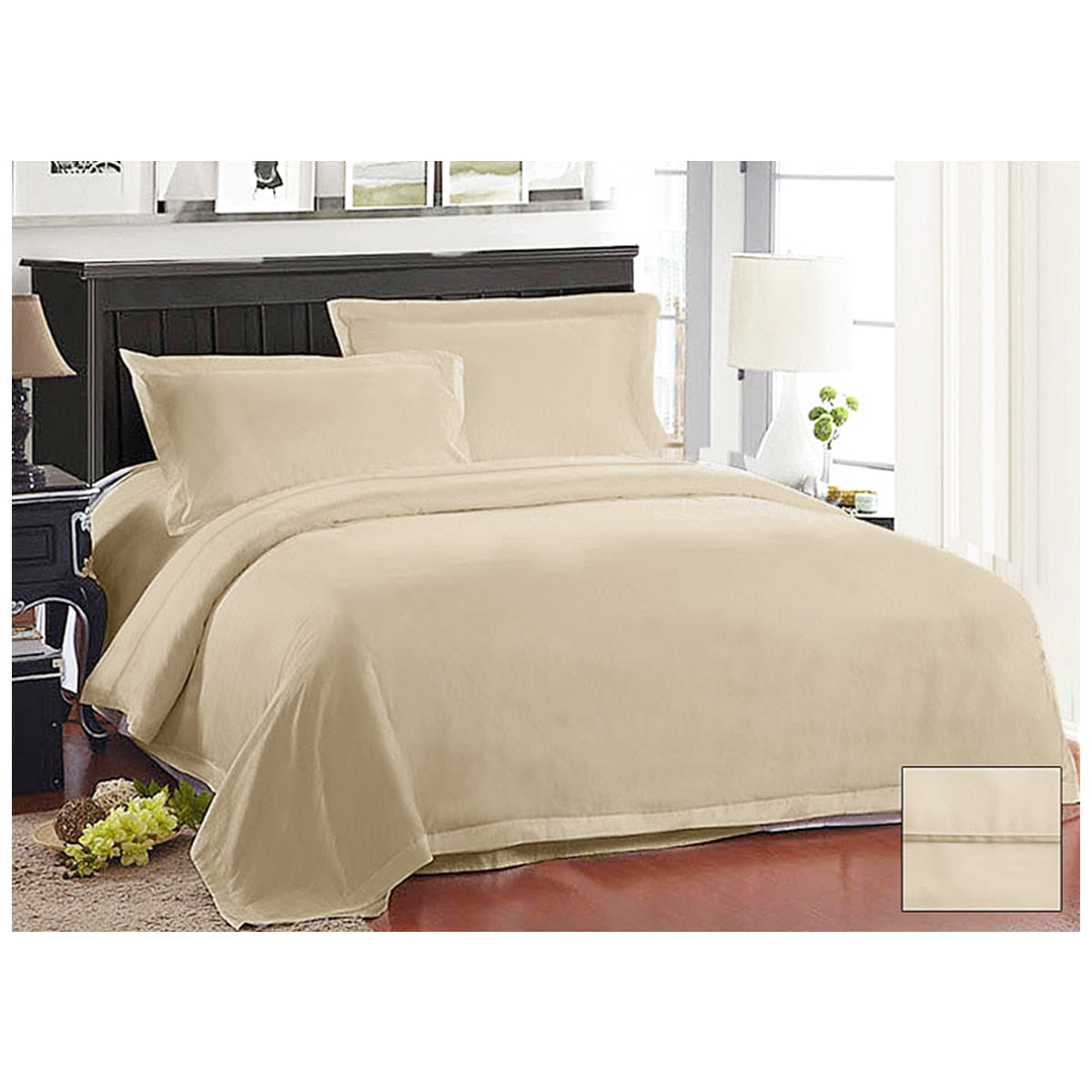 Ramesses American Pima 1000 Thread Count Queen Quilt Cover Set Linen