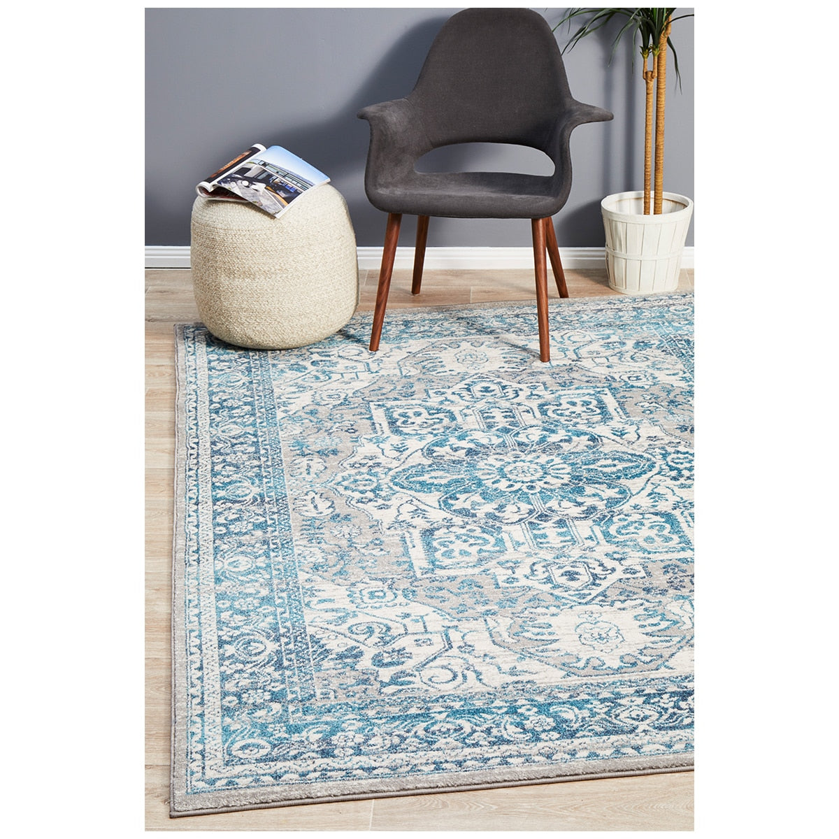 Rug Culture Babylon 207 Blue Indoor Rug 400 x 300cm - SuperSaverAU - view 6