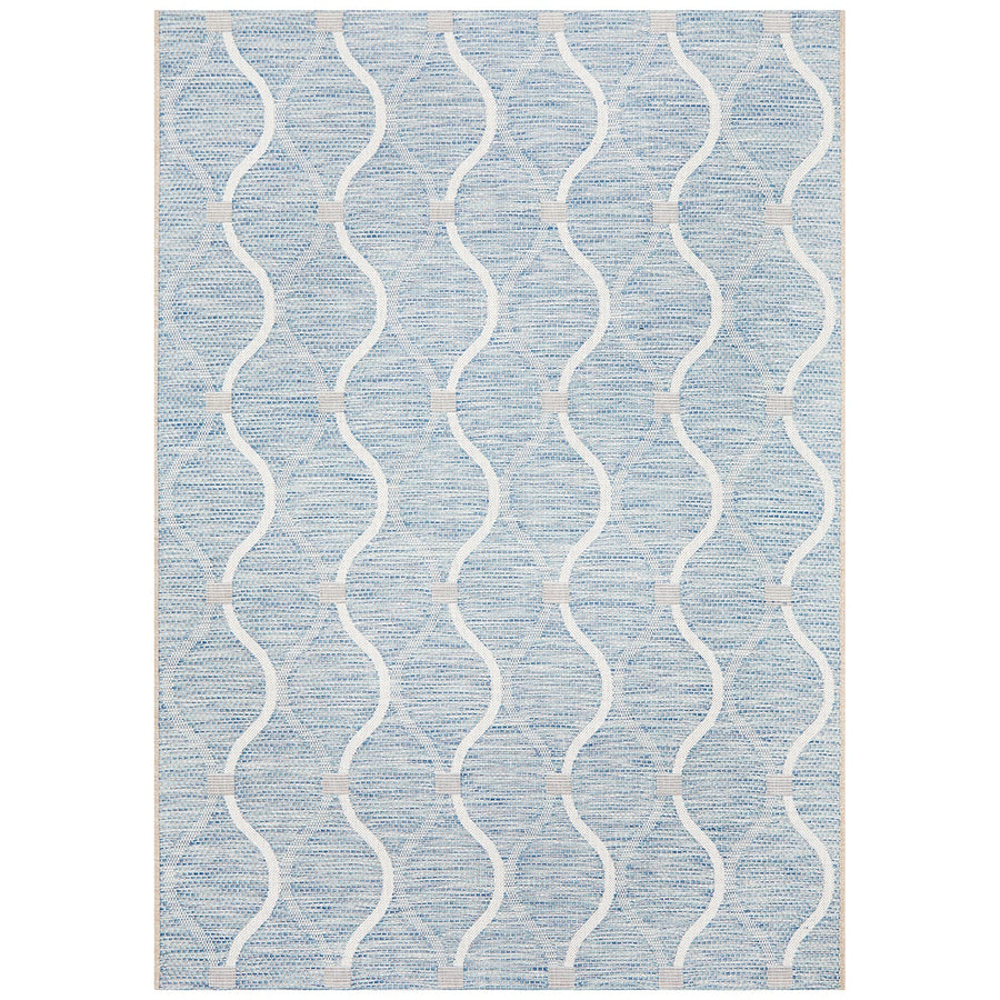 Rug Culture Terrace 5501 Indoor/Outdoor Rug 230 x 160cm Blue 456 - SuperSaverAU - view 1