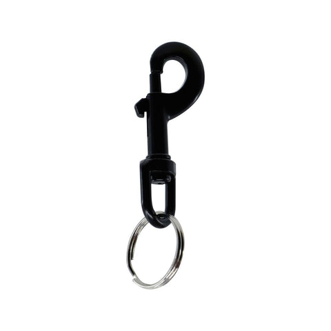 Key Essentials Snap Hook Key Ring - Black - Compact Design - 13.3mm x 79.3mm - SuperSaverAU - view 1