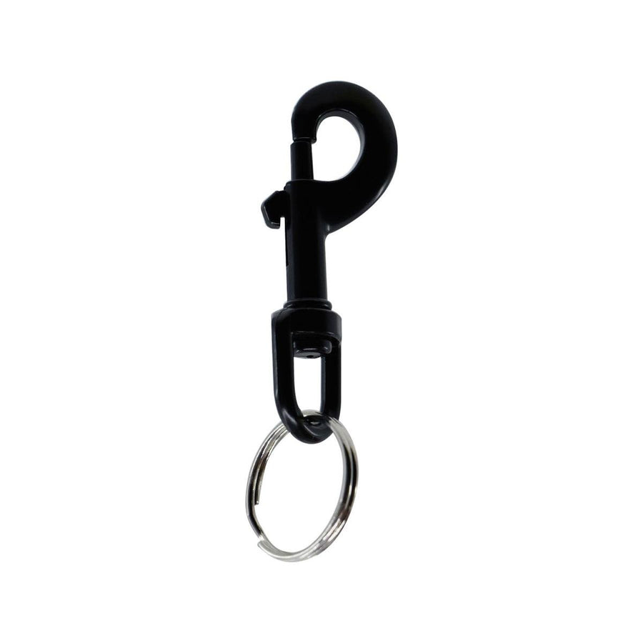 Key Essentials Snap Hook Key Ring - Black - Compact Design - 13.3mm x 79.3mm - SuperSaverAU - view 1