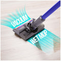 MyGenie H20 Pro cordless stick vacuum and wet mop - 2-in-1 cleaning, cyclonic filtration, blue - 10003142
