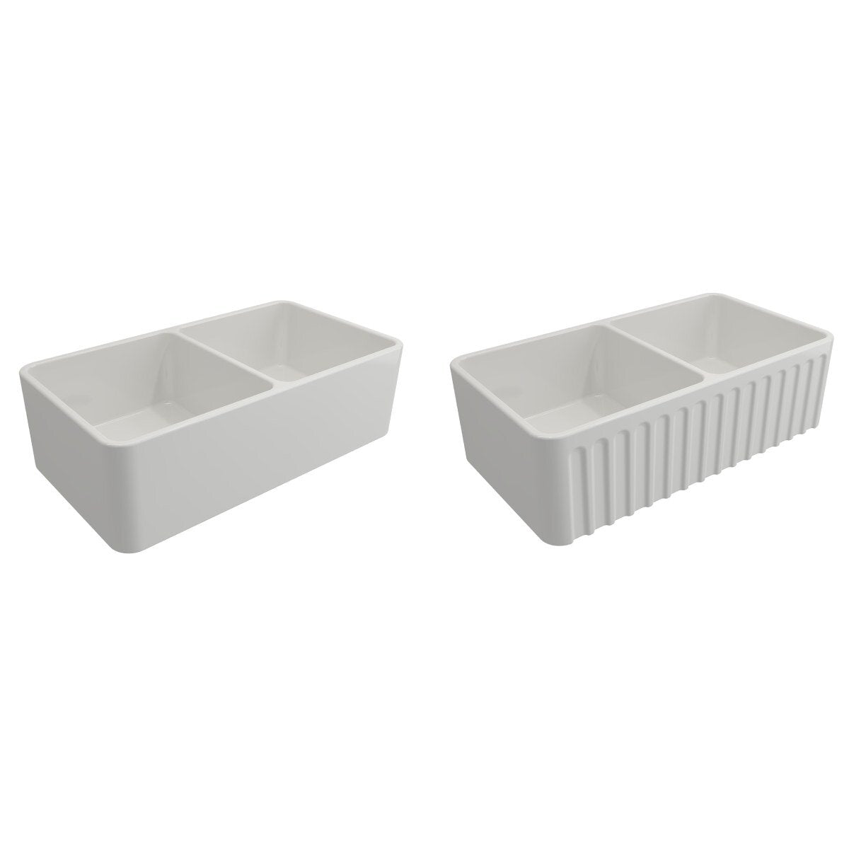 Turner Hastings Novi 85 Double Bowl Butler Sink Pack - Chrome Ludlow Pull Out Mixer Tap - PKG018
