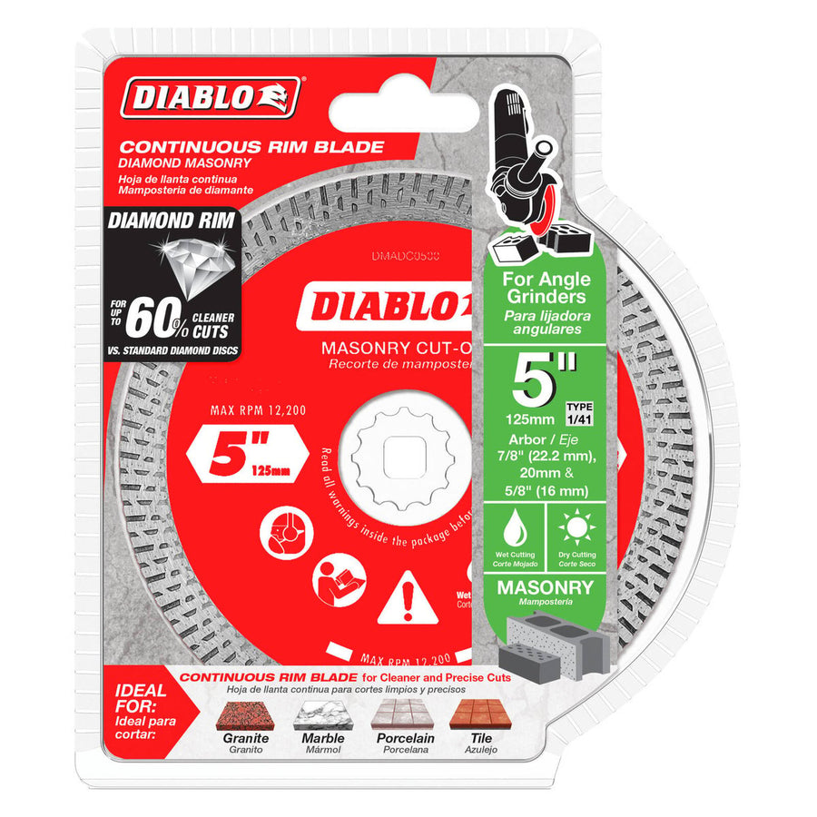 Diablo Diamond Disc 5" Continuous Rim Cut Off - 60% Smoother Cuts - 12,200 RPM - SuperSaverAU - view 1