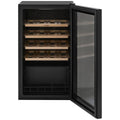 Omega 34 Bottle Freestanding Single Zone Wine Cabinet - Black, Double Glazed UV Glass Door - OCWFS34SB