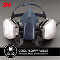 3M Professional Painters Reusable Respirator, Cool Flow Valve, Silicone Facepiece, Adjustable