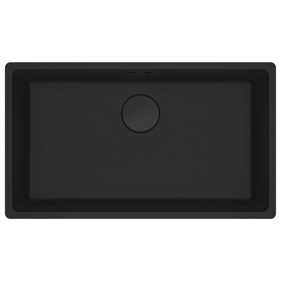 Franke Maris Single Bowl Sink - Flush or Undermount, Matte Black Finish, No Drainer - MRG210-72MBB