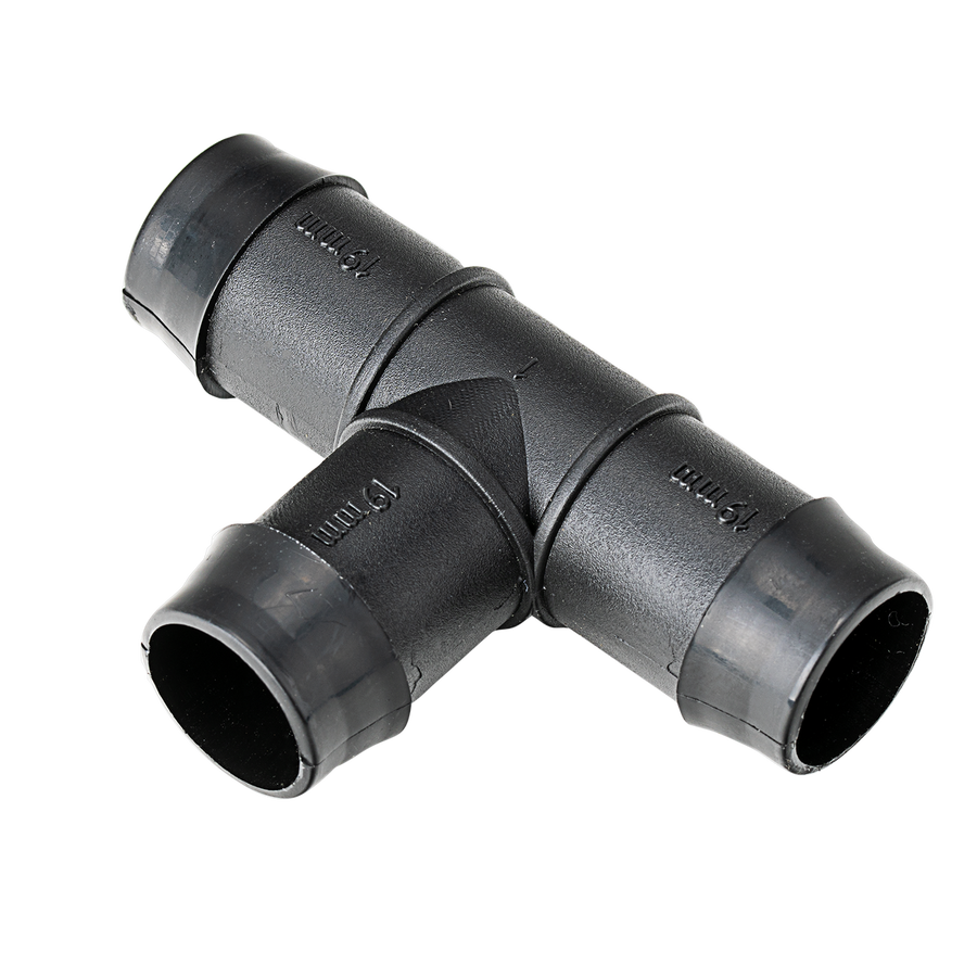 K Rain 19mm Barbed Tee - 10 Pack - UV Stabilised - Black - SuperSaverAU - view 1