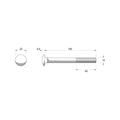Zenith M10 x 100mm Zinc Plated Cup Head Bolt and Nut - Each