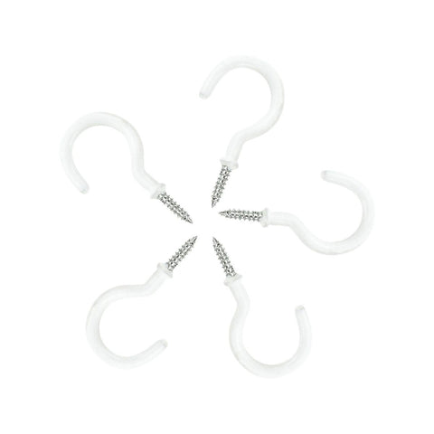 Windoware 16mm White Curtain Rod Cup Hooks - 5 Pack - SuperSaverAU - view 1