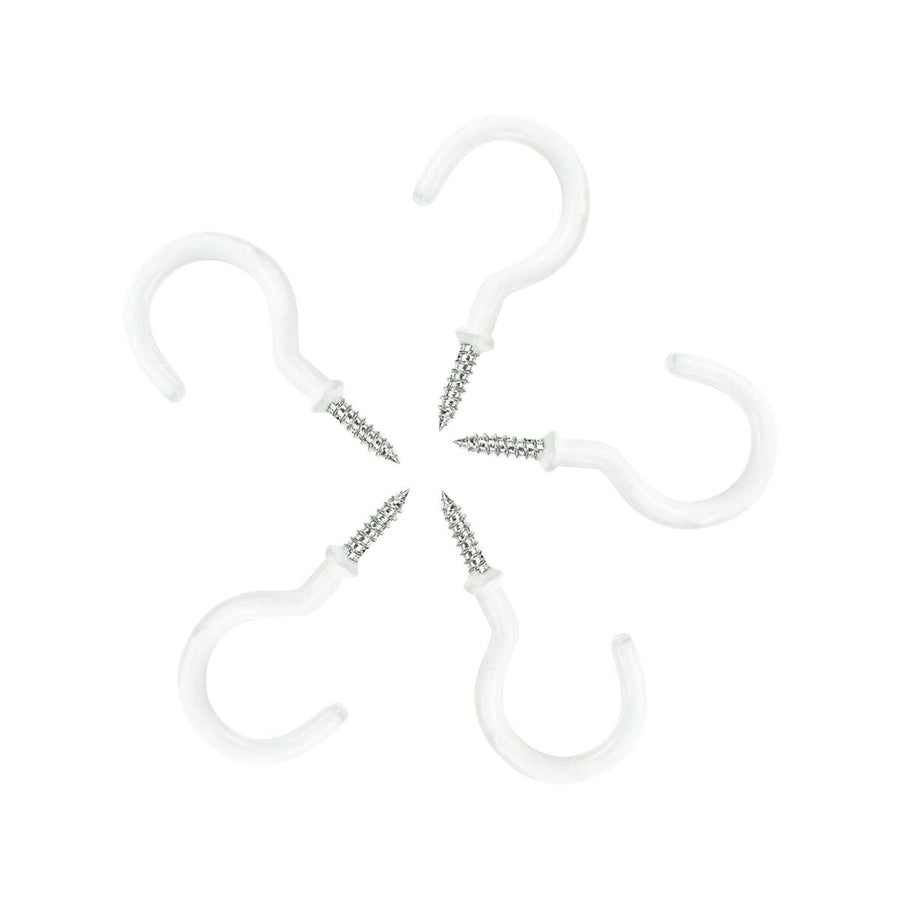 Windoware 16mm White Curtain Rod Cup Hooks - 5 Pack - SuperSaverAU - view 1