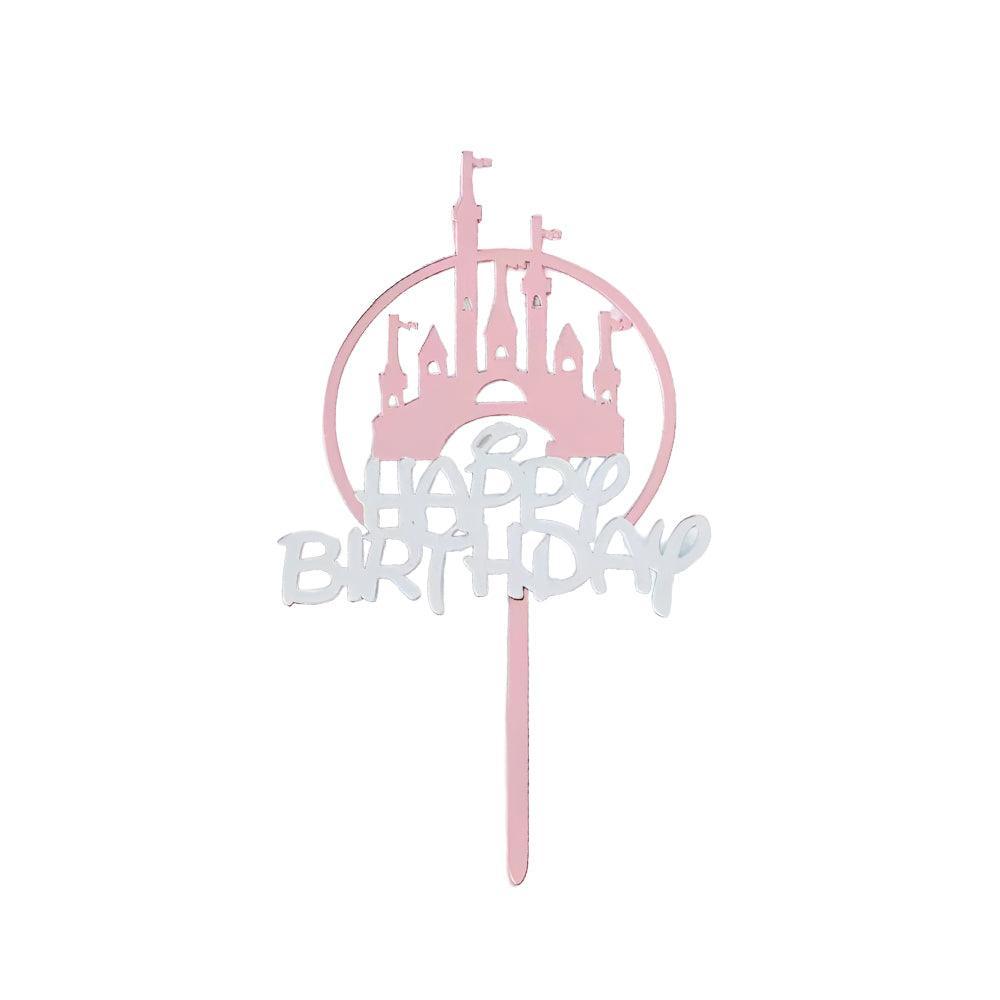Acrylic Happy Birthday Cake Topper Card for Party Decor – Rose Gold R31 - view 60