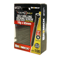 Bremick Ultrafast Trim Head Screws - 10g x 65mm - Black - 100 Pack - Stainless Steel 304 - Smooth Installation - SuperSaverAU - view 1