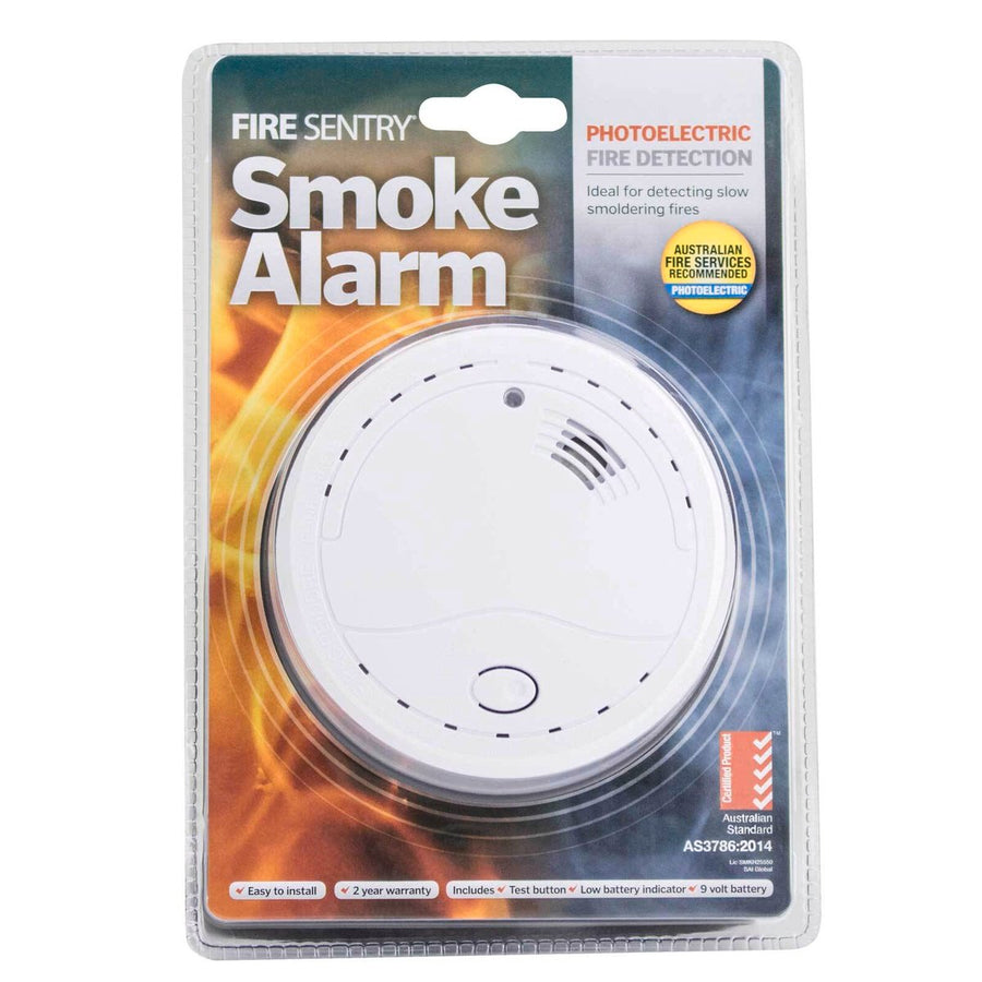 Fire Sentry Smoke Alarm - 106mm - Plastic - Battery Operated - SuperSaverAU - view 1