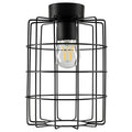 Brilliant Canal Matt Black Cage Batten Fix Light B22