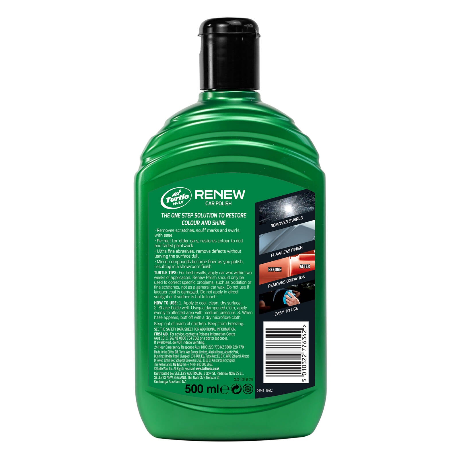 Turtle Wax Renew Liquid Polish 500ml Swirl & Oxidation Remover
