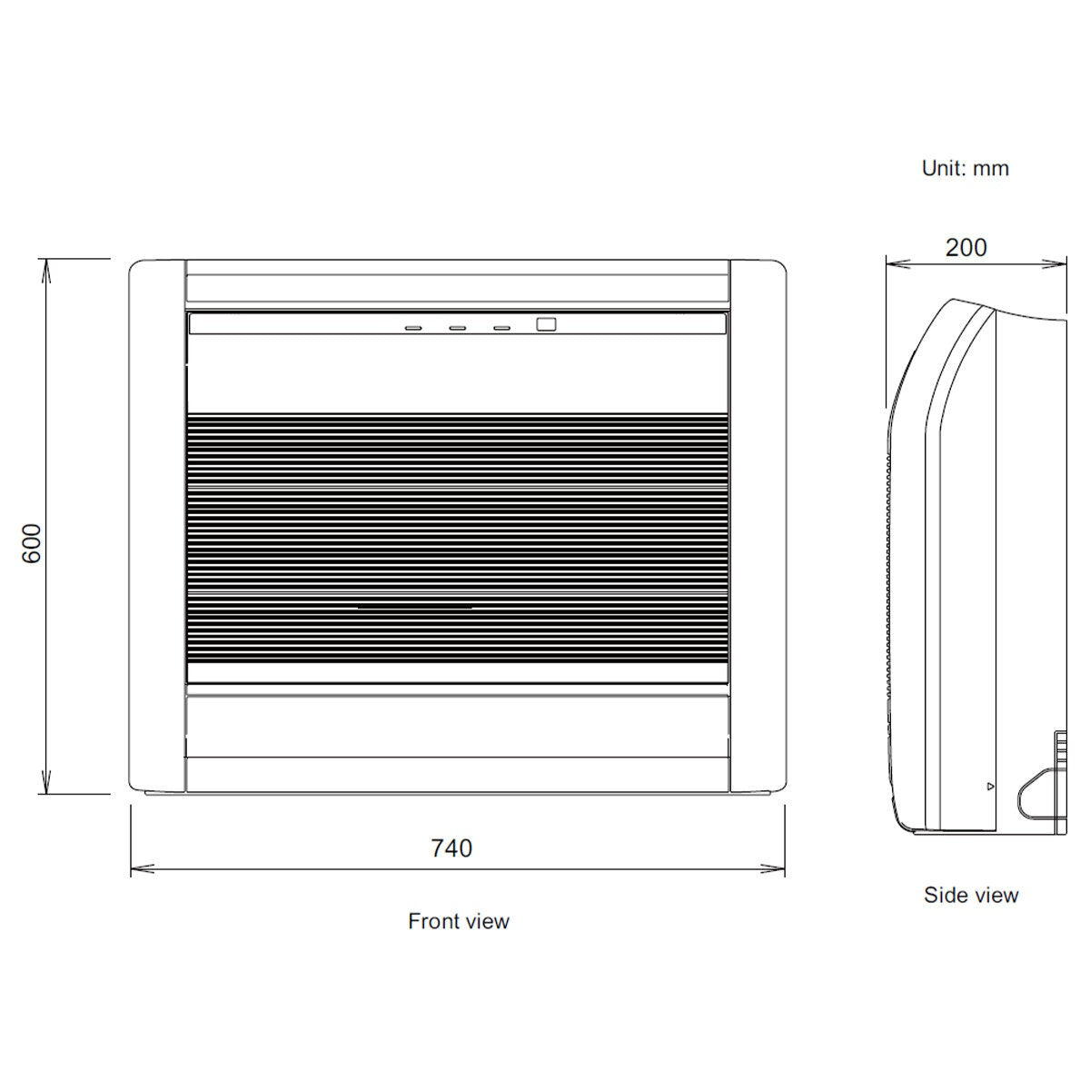 Fujitsu Reverse Cycle Inverter Floor Console Air Conditioner - 4.2kW Cooling, 5.2kW Heating - SET-AGTG14KVCA