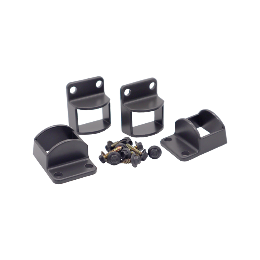 Protectoral Aluminium Pool & Garden Fence Brackets 4 Pack 38x25mm Monument - SuperSaverAU - view 1