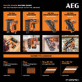AEG 18V F-RAPID 15GA DA Angled Brad Nailer Kit - 5Ah Battery - 162mm x 600mm x 317mm - SuperSaverAU - view 5