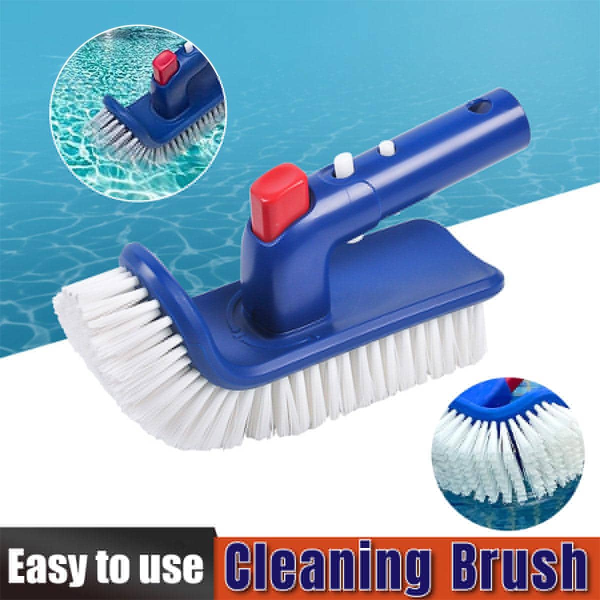 180 Degree Rotating Pool Cleaning Brush, Heavy Duty Swimming Pool Step Scrub Brush