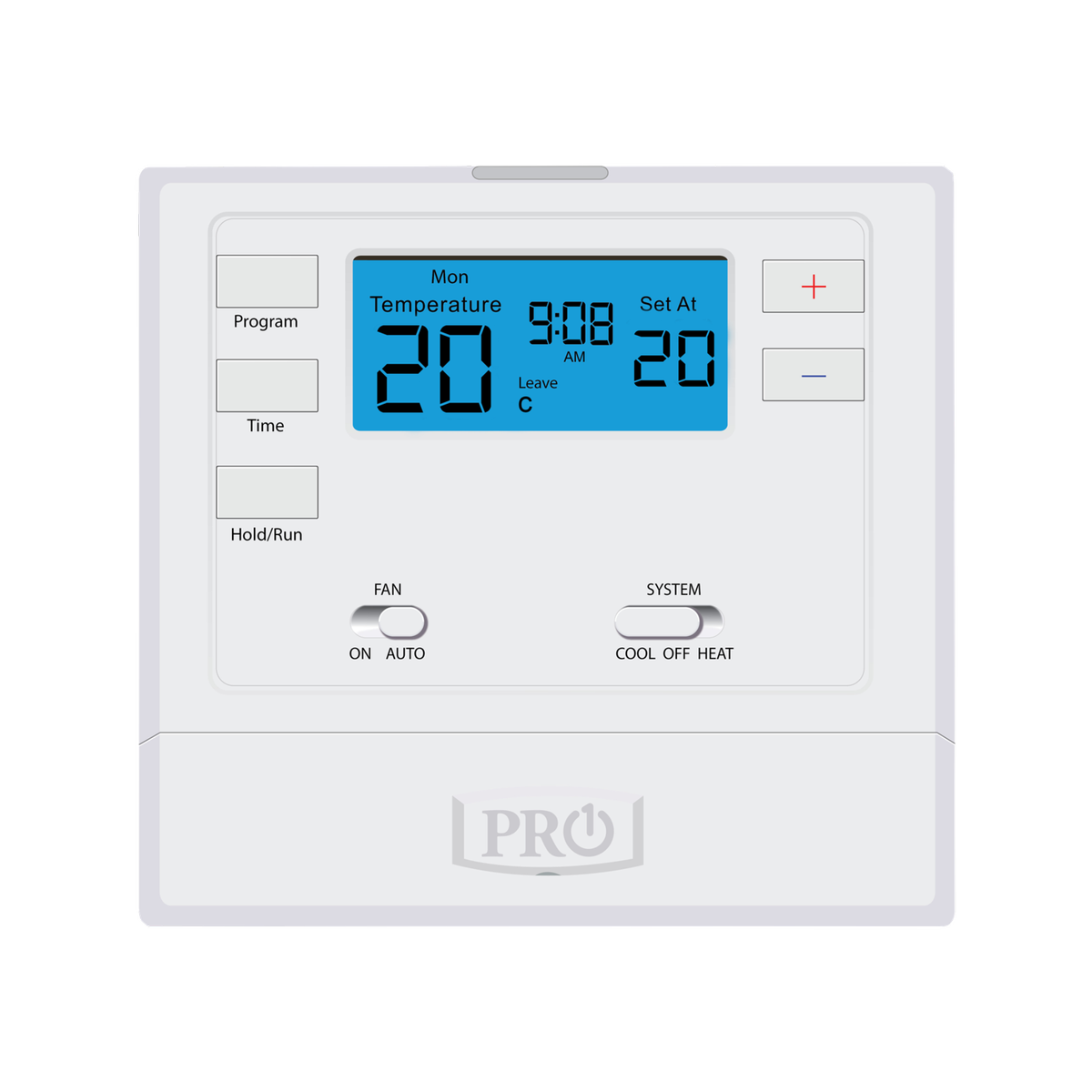 Pro1 T605 2 Thermostat - Programmable - 120mm x 110mm - White - SuperSaverAU - view 1