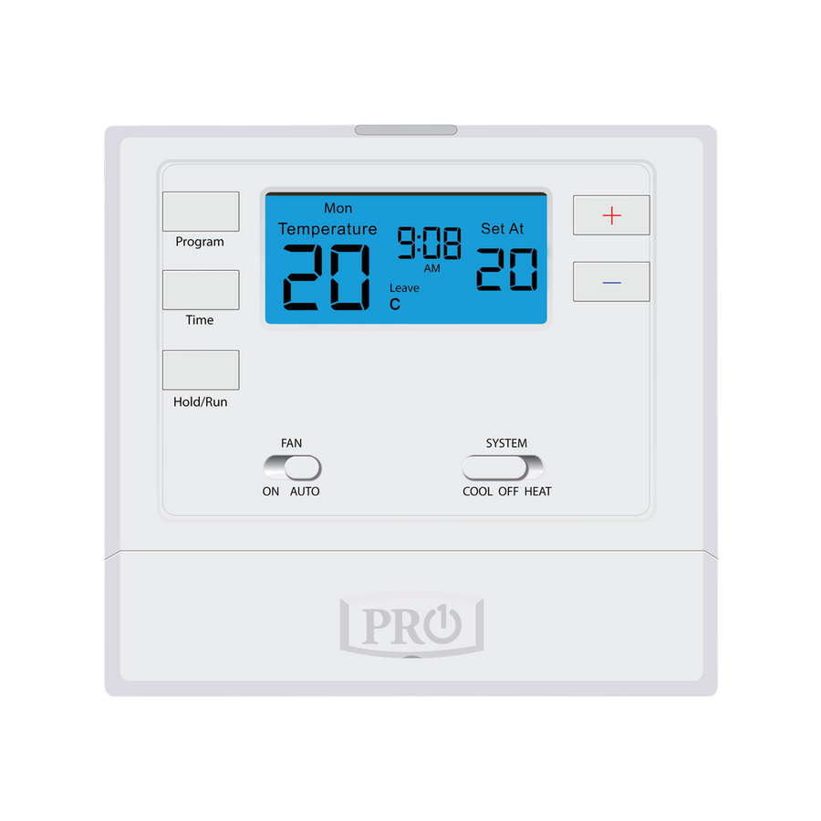 Pro1 T605 2 Thermostat - Programmable - 120mm x 110mm - White - SuperSaverAU - view 1