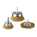 Ryobi 3 Piece Wire Brush Set - 76mm Wheel, 76mm & 50mm Cups, 1/4" Hex Shank