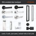 Lemaar Engraved D Pull Handle on Plate 300 x 100mm Satin 304 Stainless Steel, Indoor Outdoor