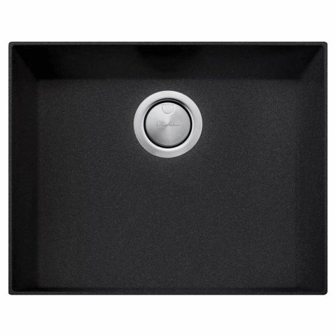 Oliveri undermount sink - 43L single bowl, black granite and quartz composite - ST-BL1560U