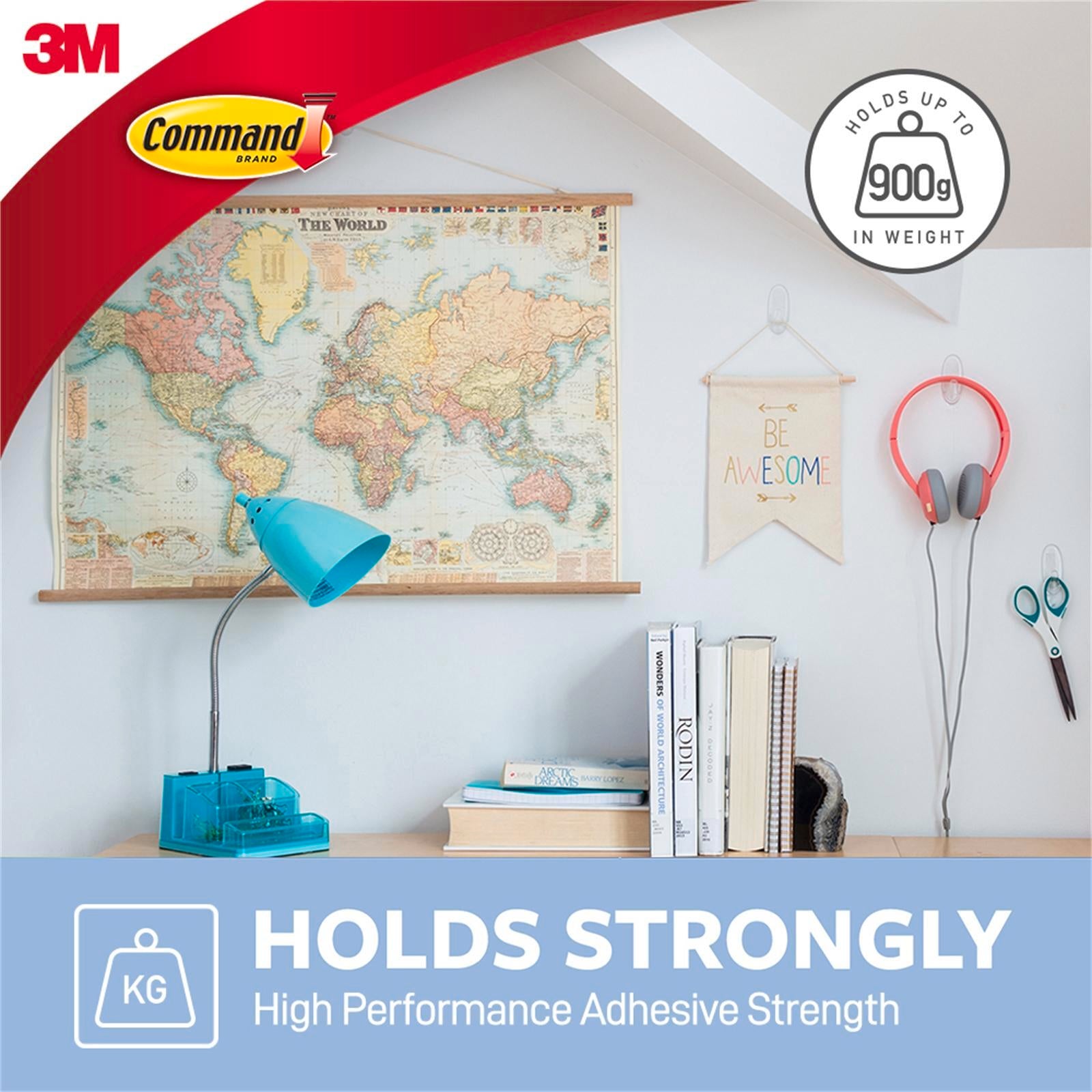 Command Medium Clear Adhesive Wall Hooks - 2 Pack, Damage-Free