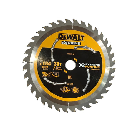 DeWalt 184mm Circular Saw Blade - 36 Teeth - Steel - High Performance