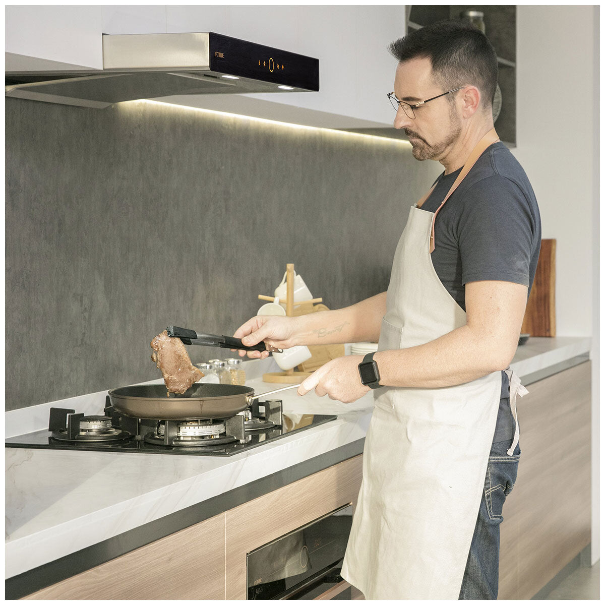 Fotile 60cm Canopy Range Hood with Decoration Cover EMS6008-C | All-in System, Double Power, Smart Drive, Clean Filtration - SuperSaverAU - view 6