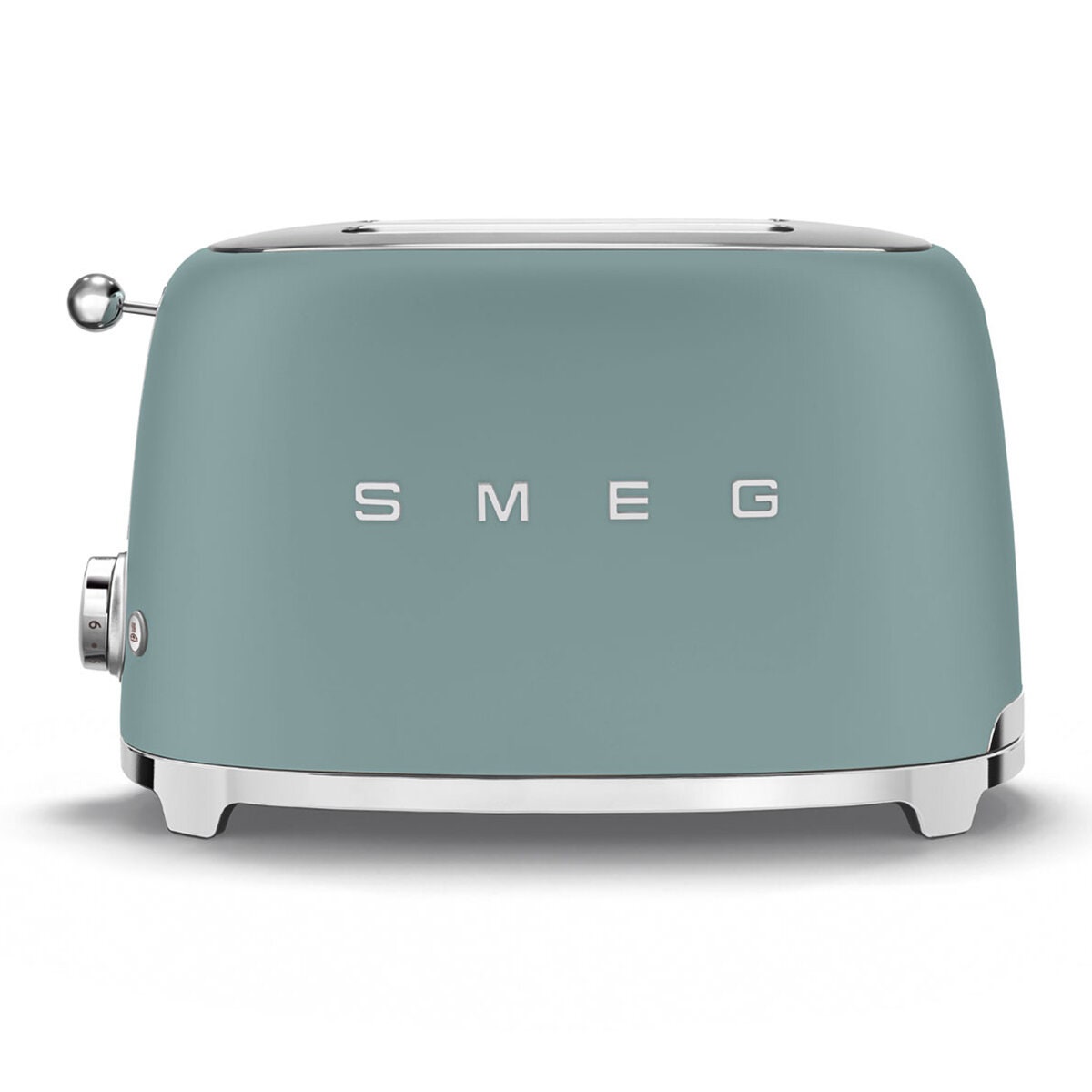 Smeg 50s Retro Style 2 Slice Toaster - Emerald Green, Six Browning Levels, Wide Slots - TSF01EGMAU