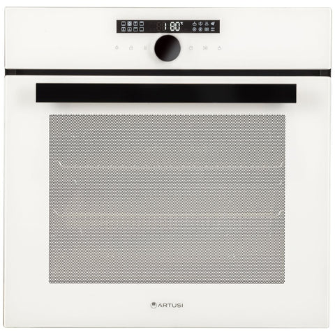 Artusi 60cm Electric Built-In Air Fry Oven - 76L, White Glass, 12 Functions, Triple Glazed - CAO611W