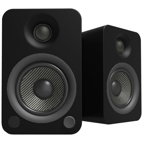 Kanto YU4 140W Powered Bookshelf Speakers With Bluetooth And Phono Preamp Matte Black KO-YU4MB-I - SuperSaverAU - view 1