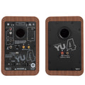 Kanto YU4 140W Powered Bookshelf Speakers Walnut - Bluetooth, Phono Preamp, 4" Drivers - SuperSaverAU - view 4