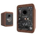 Kanto YU4 140W Powered Bookshelf Speakers Walnut - Bluetooth, Phono Preamp, 4" Drivers - SuperSaverAU - view 3