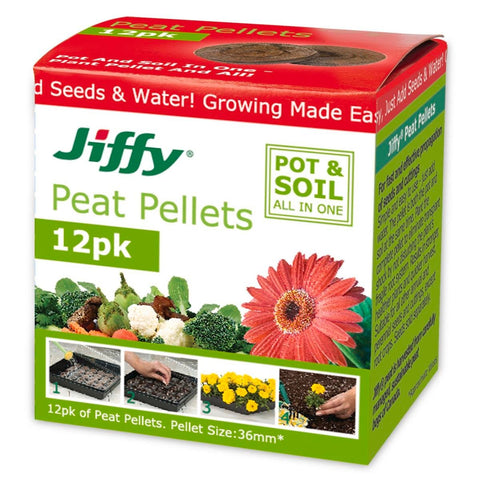 Mr Fothergill Jiffy 36mm Peat Pellet 12 Pack Compressed Peat Easy Use - SuperSaverAU - view 1