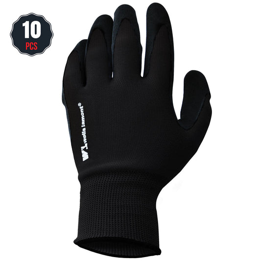 Foam Latex Dipped Work Gloves 10 Pack Large