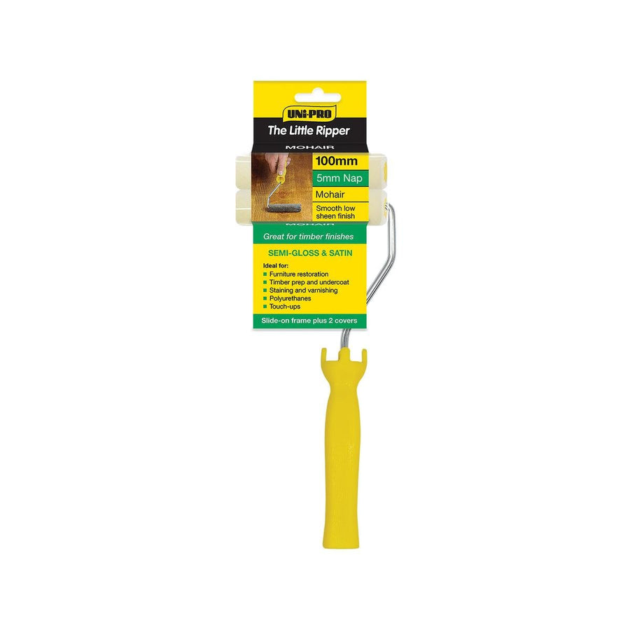 Uni Pro Mini Roller Set - 100mm x 5mm - Mohair - Gloss & Stain - SuperSaverAU - view 1